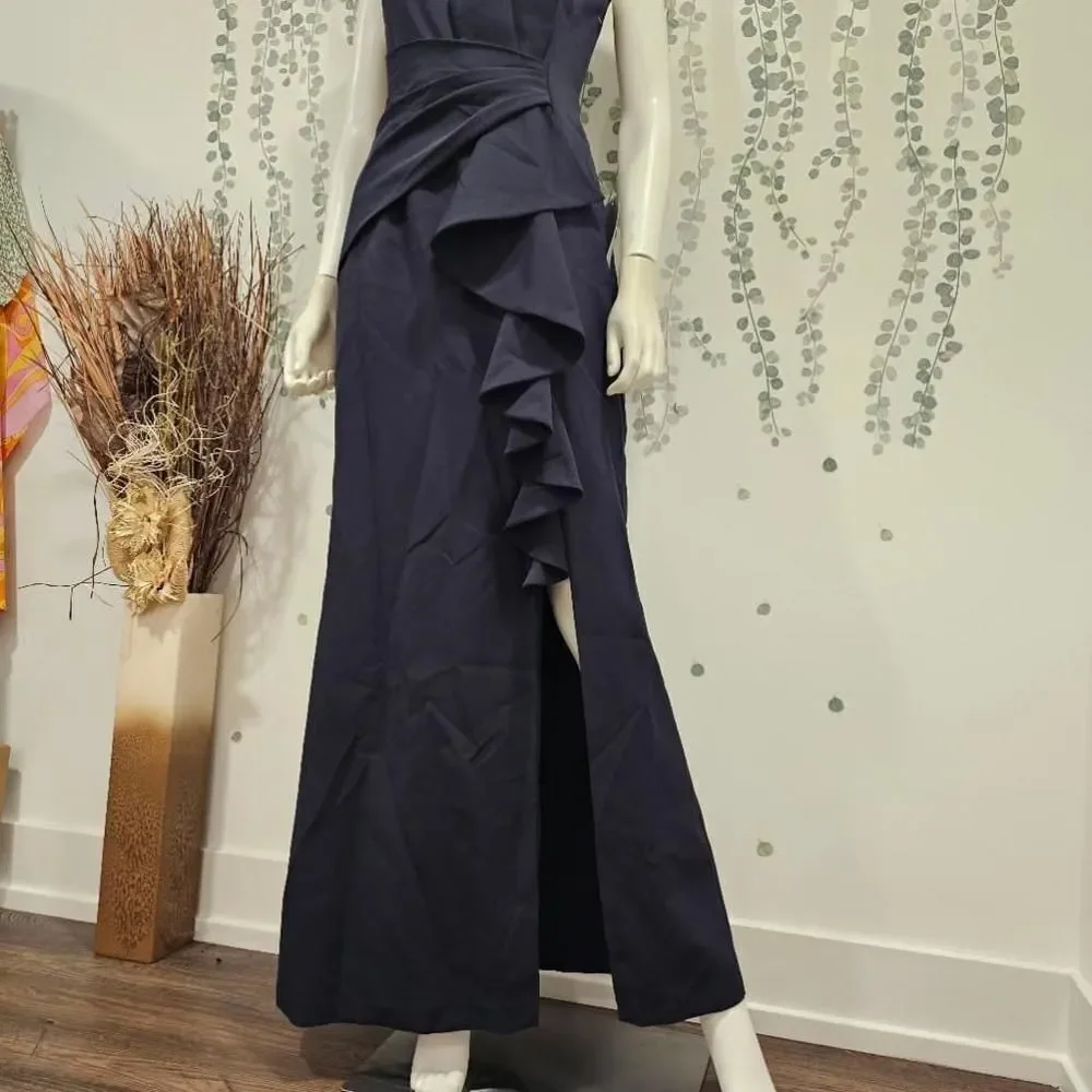 NWOT Eliza J Navy Blue Size 6 Maxi Dress